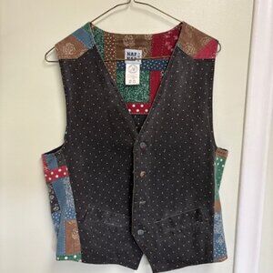 Vintage Naf Naf Vest - One Size, Unisex, patchwork design